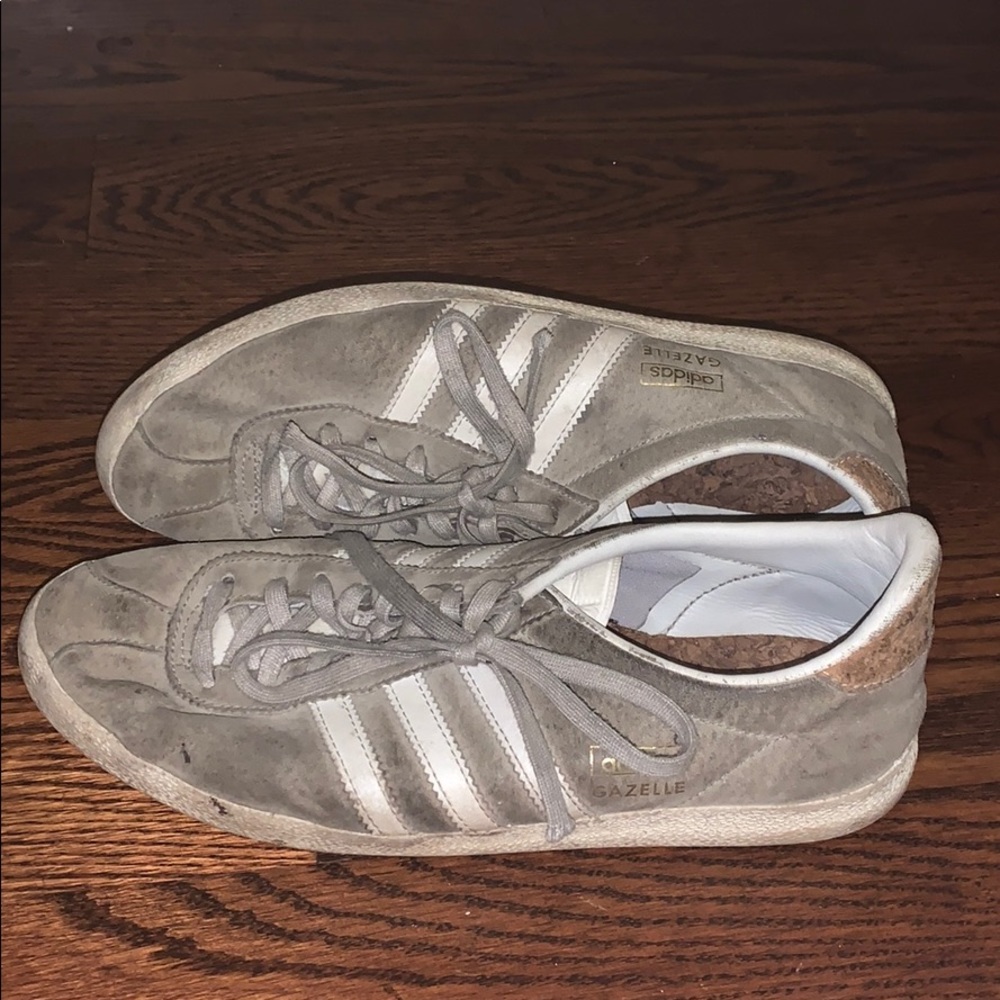 Gray Adidas Gazelle Shoes